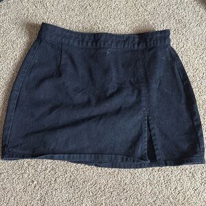Black mini skirt